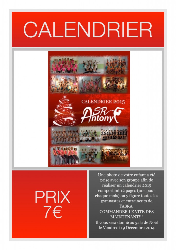 Affiche Calendrier